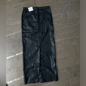 NWT Women's Zara Faux Leather Maxi Skirt
